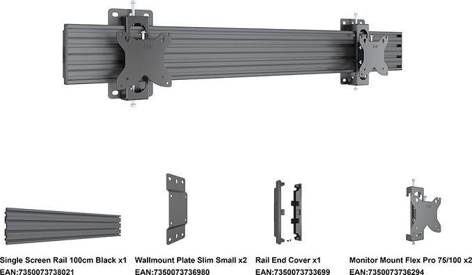 Image du produit Multibrackets Support mural Side by Side, 27"-32 ",VESA 75x75- (Mur, 75", 20 kg)
