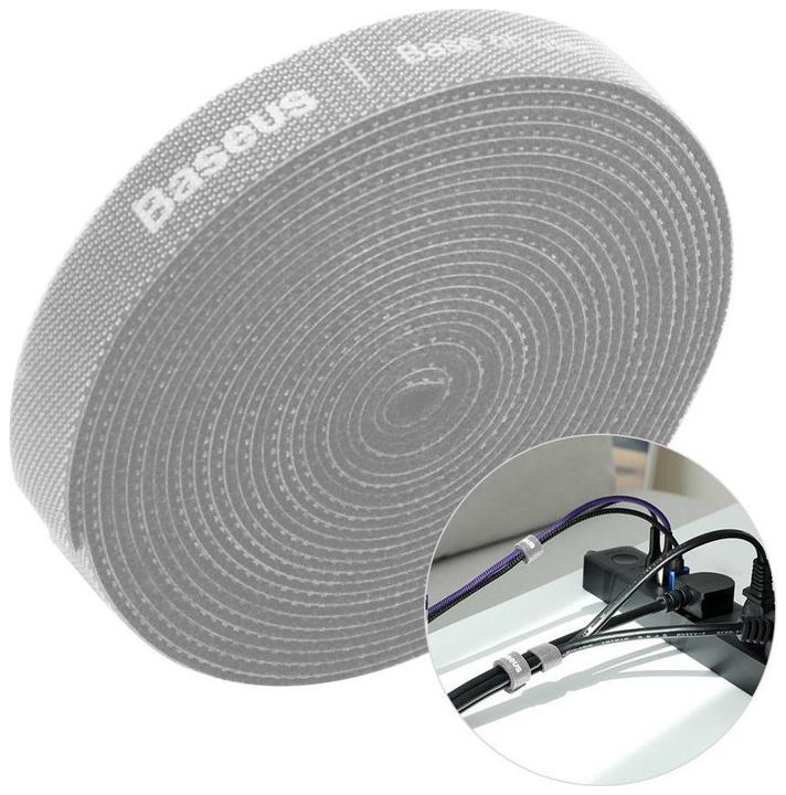 Produktbild Baseus Rainbow Circle Velcro Straps 3m Gray (Kabeldurchlass, 300 cm)