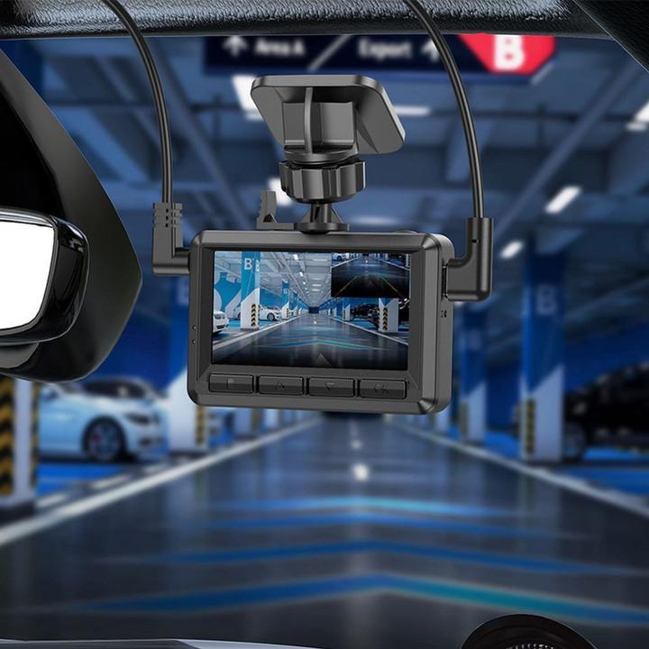 Image du produit Hoco Casque avec microphone caméra voiture avec écran 2,45" + caméra arrière 1080P/30fps DV3 noir (Écran intégré, Bluetooth, Vision nocturne, Microphone intégré, Full HD)