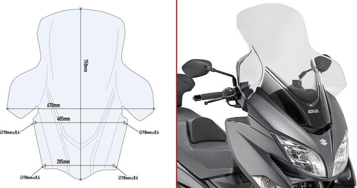 Actual product image Givi Suzuki Burgman 400 (2017 à 2020)