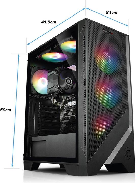 Actual product image Kiebel Gaming PC Allround AMD Ryzen 5 4600G, 16GB DDR4, AMD Radeon graphics, 1TB SSD, Windows 11 (AMD Ryzen 5 4600G, 16.38 GB, 1000 GB)