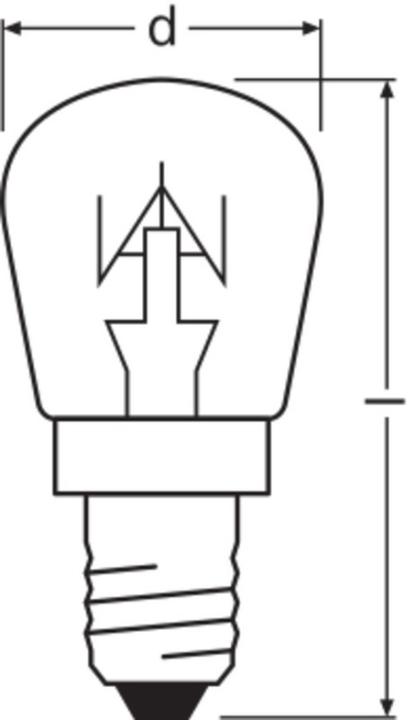 Image du produit Osram Lampe de réfrigérateur T (E14, 25 W, 160 lm, 1 x, G)