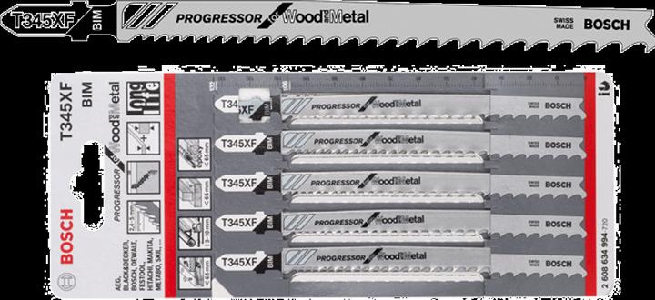 Produktbild Bosch Professional Zubehör PRO Multi Material thick and thin T345XF Stichsägeblatt, 132 mm, 5-tlg.