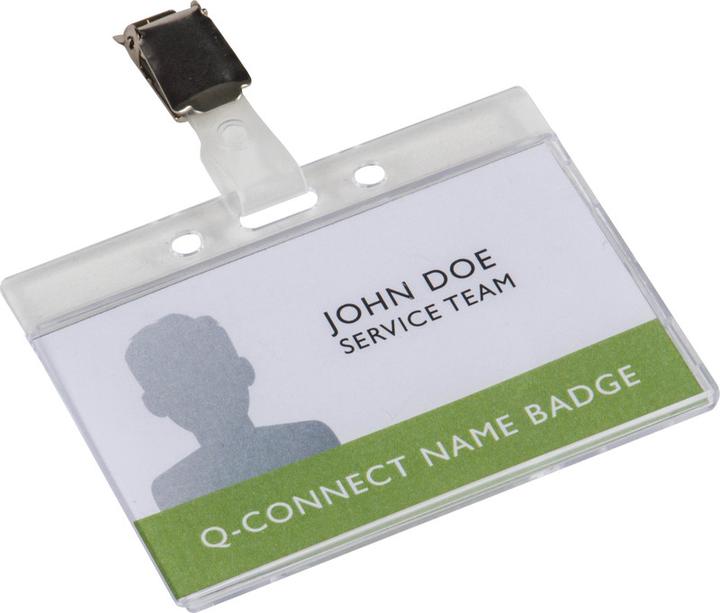 Productafbeelding Q-Connect Harde doos voor bedrijfs-ID-kaarten met clip