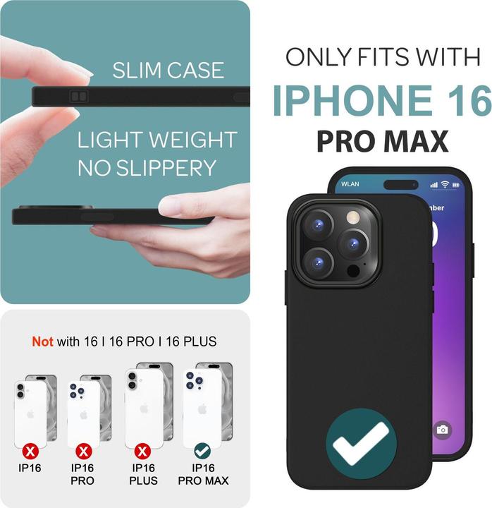Produktbild Nalia Matt Silikon Hülle (Apple iPhone 16 Pro Max)