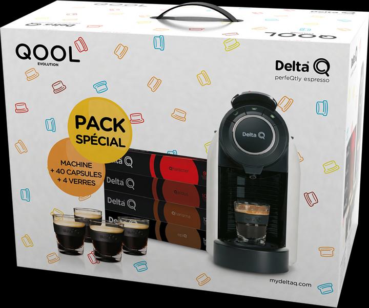 Produktbild Delta Q Qool Evolution mit 40 Kapslen und 4 Gläser (DELTA Q)