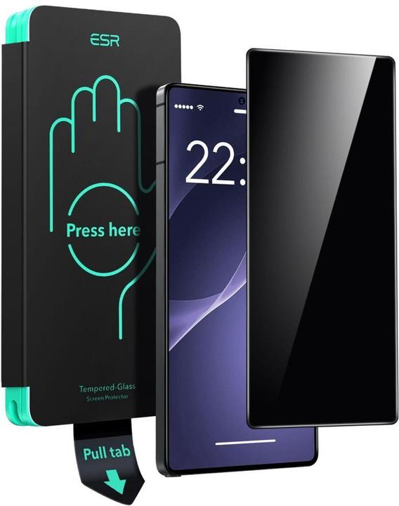 Actual product image ESR - Tempered Glass - Samsung Galaxy S25 Ultra - Privacy (1 Piece, Samsung Galaxy S25 Ultra)