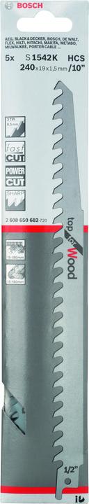 Immagine prodotto Bosch Professional Zubehör Lama per sega circolare S 1542 K, Top per legno, confezione da 5 pz.