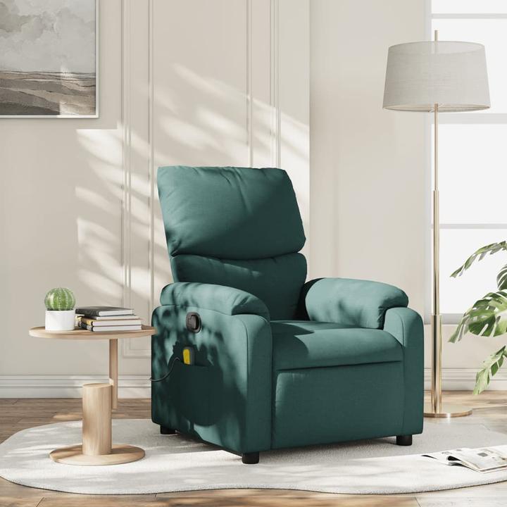 Immagine prodotto VidaXL Poltrona massaggiante in tessuto verde scuro,Colore: verde scuro,Materiale