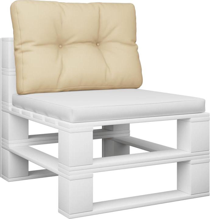 Produktbild VidaXL Palettenkissen Palettenpolster Palettensofa Rückenkissen Beige Stoff (60 x 40 x 12 cm)