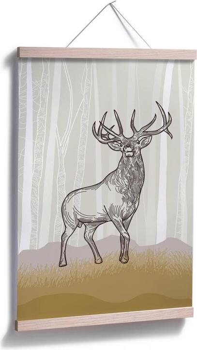 Actual product image Trenddeko Proud stag (105 x 160 cm)