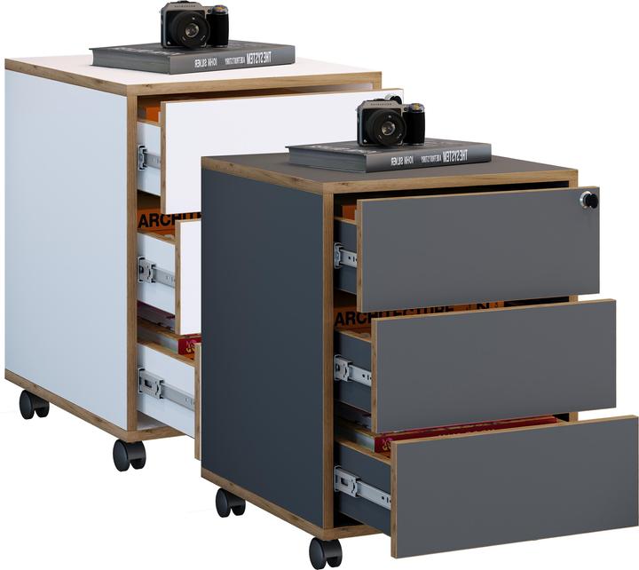 Produktbild VCM Büro Rollcontainer Salia 3 Schublade (50 x 42 x 45 cm)