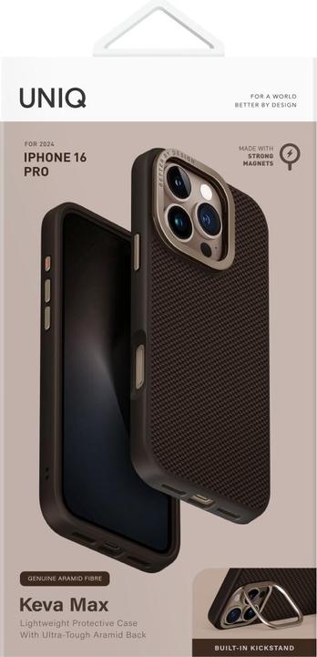 Image du produit Uniq Keva Max Magclick Charging Camera Stand Case for iPhone 16 Pro - Brown (Apple iPhone 16 Pro)