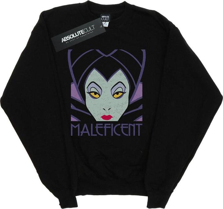 Disney Maleficent Cropped Head Sweatshirt (L)