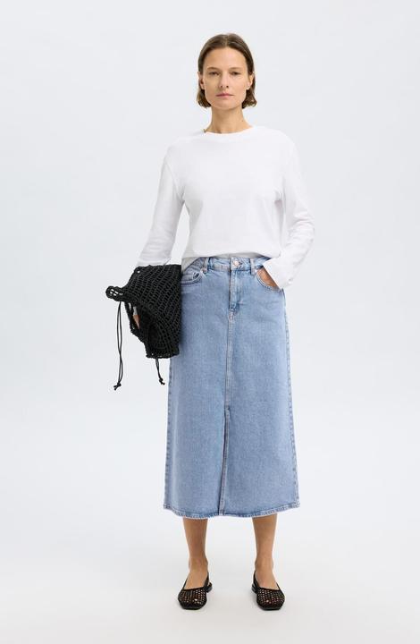 Image du produit Selected Femme Hellblauer Midi Jeansrock (40)