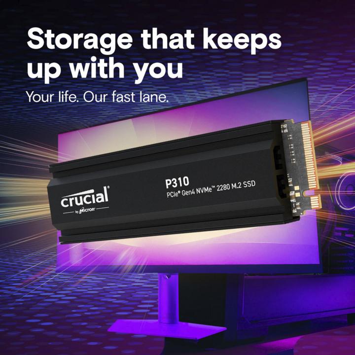 Actual product image Crucial P310 mit Heatsink (1000 GB, M.2 2280)