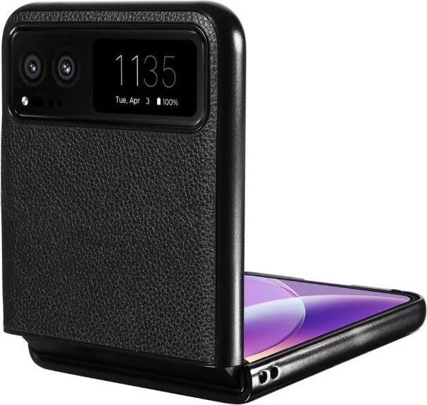 Actual product image MU Classic Litchi Leather Bookcover Series (Motorola Razr 40)