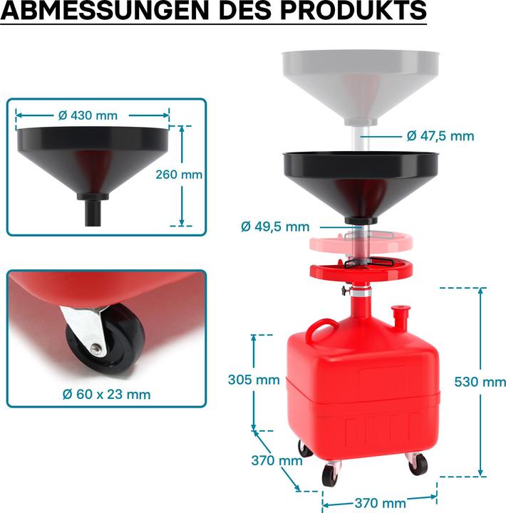 Produktbild Wiltec Ölauffangwagen
