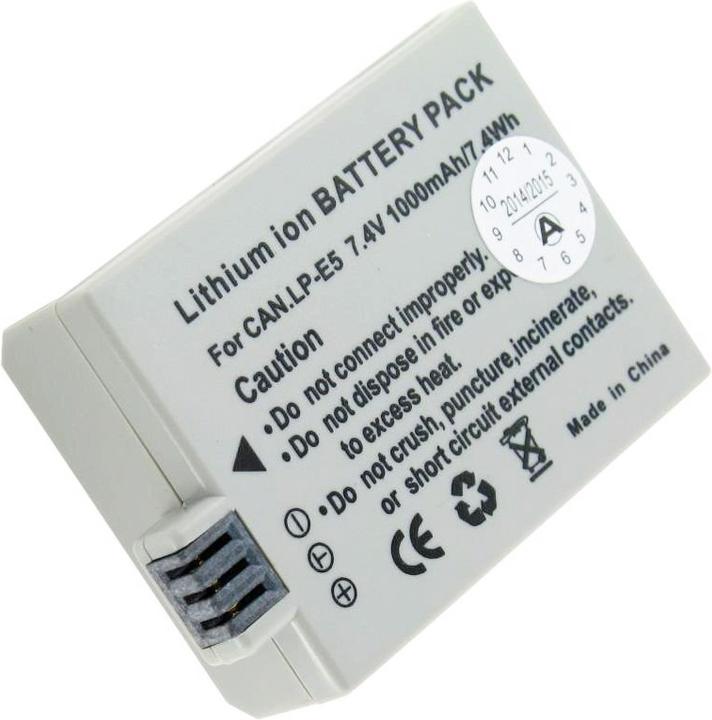 Actual product image Canon Akku LP-E5, EOS 500D, EOS Rebel T1i (Camera battery)
