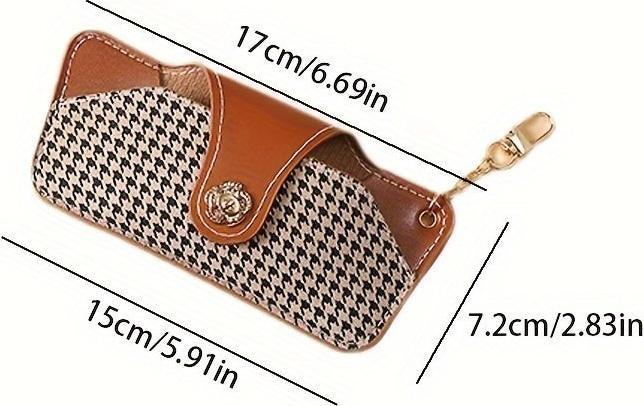 Produktbild Only-Bags.Store Einfaches Brillenetui aus PU-Leder mit Kette - modernes und minimalistisches Design für Tragbarkeit