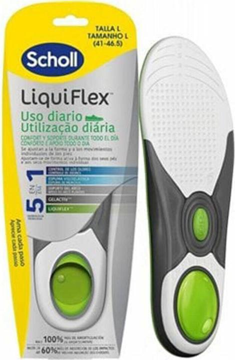 Scholl LiquiFlex Daily Support Insoles Men's Footwear Size 7-11.5 Memory Foam Arch Support