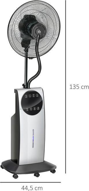 Produktbild Swisshandel24 Standventilator mit Sprühnebel 90W Kühlventilator, 3,1L Wassertank, 3 Luftmodi, Rollen, Fernbedienun