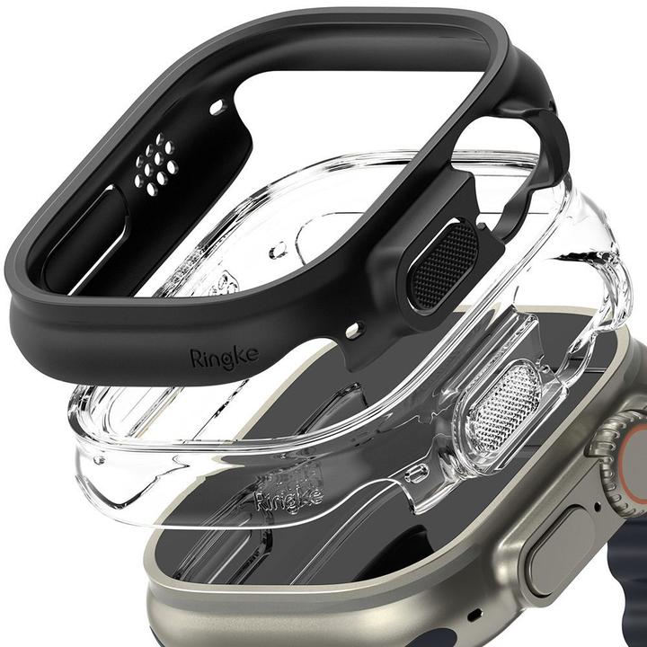 Immagine prodotto Ringke Išmaniojo laikrodžio Apple ekrano rėmelis, Skaidrus ir Juodos spalvos, 49mm, 2vnt.