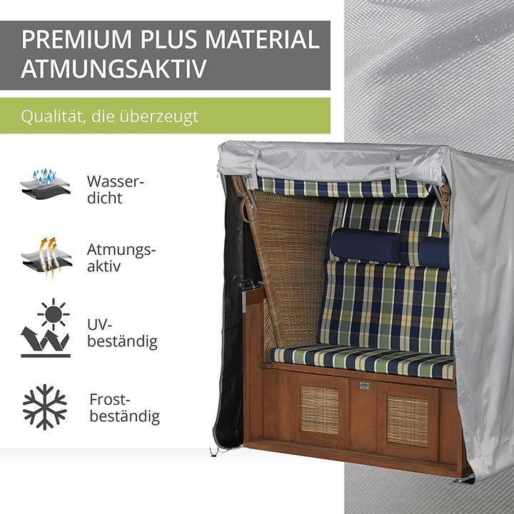 Produktbild Mehr Garten Schutzhülle für Korbsessel | 103 x 93 x 165/140 cm | 3-fach gewebtes Polyester