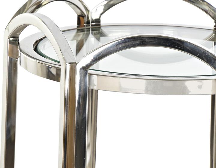 Image du produit DKD Home Decor Side table Crystal Silver Metal 40 x 40 x 110 cm (40 x 40 x 110 cm)