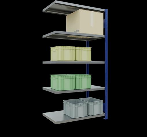 Actual product image Schulte Lagertechnik MULTIplus250 boltless add-on bay system with length bolts