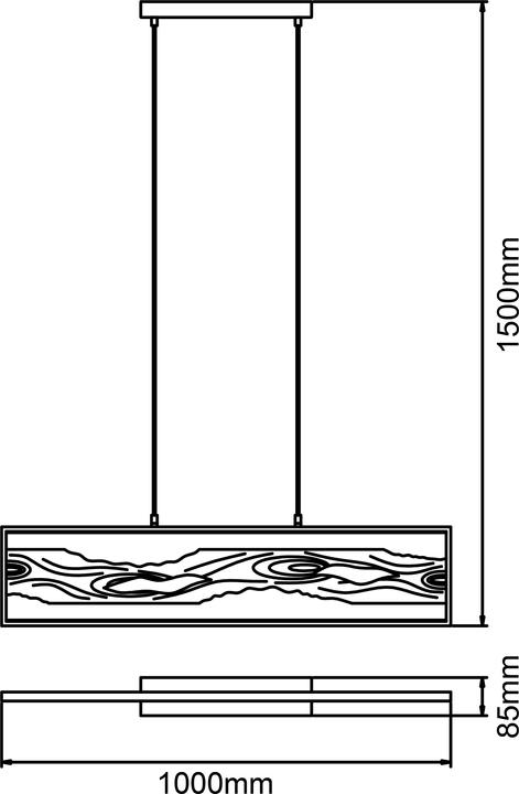 Immagine prodotto Brilliant Chaumont LED Luce a sospensione 100cm nero/legno (2300 lm)
