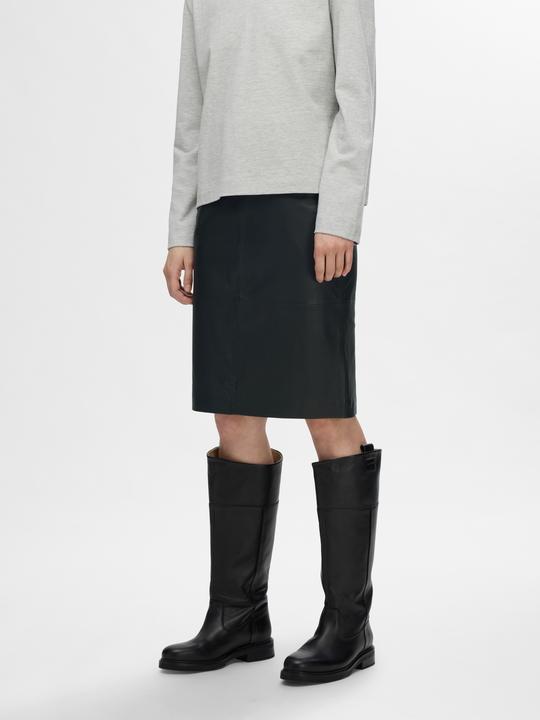 Actual product image Selected Femme Slfmaily Hw Leather Skirt Noos (44)