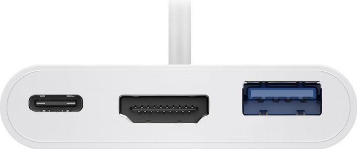 Actual product image Goobay USB-C™ Multiport Adapter HDMI, White, 0.15 m (USB-C, 3 Ports)