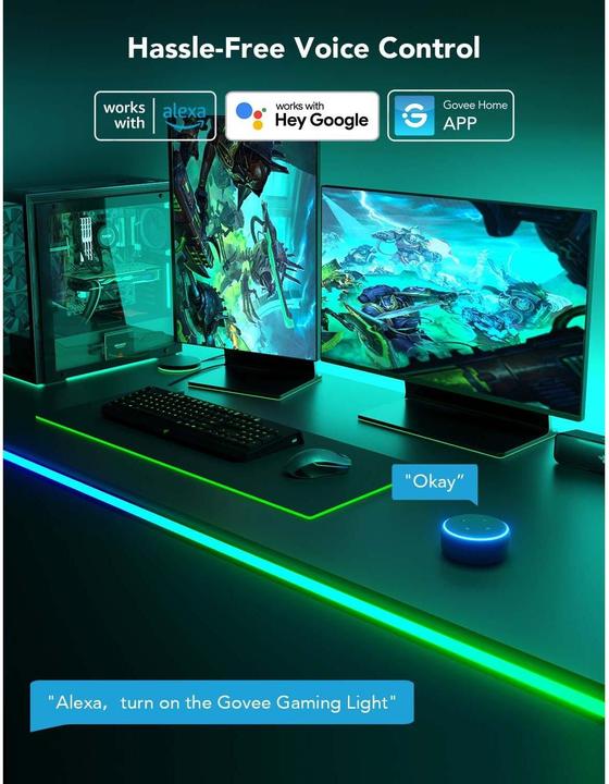 Image du produit Govee LED Stripe Néon Gaming Table (RGBIC, 300 cm, Intérieur)