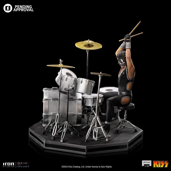 Actual product image Iron Studios Kiss Art Scale Statue 1/10 Peter Criss Limited Edtition 22 cm