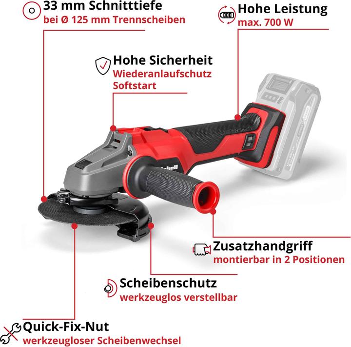 Productafbeelding Einhell AXXIO 18/125 Q Solo (125 mm)