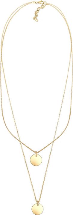 Immagine prodotto Elli 2-lagige Basic-Lette mit Kreis-Anhäger (Argento, 45 cm)