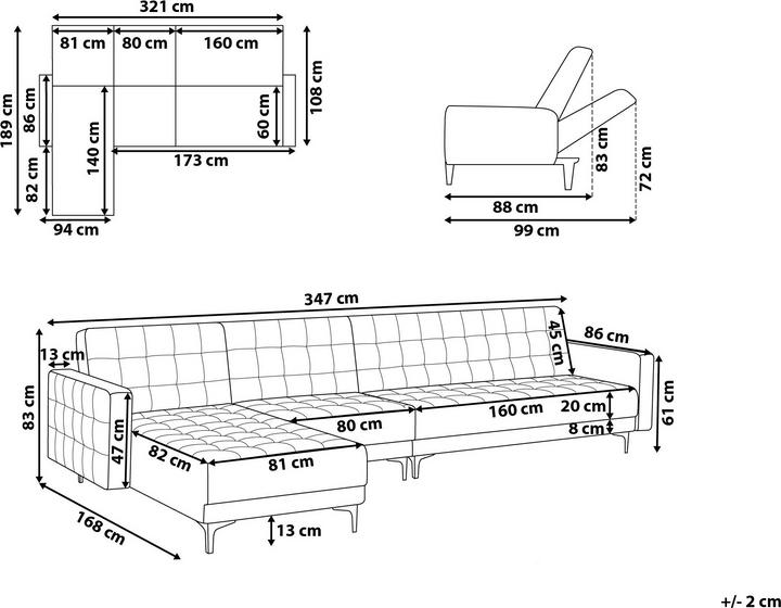 Produktbild Beliani Aberdeen (Ecksofa)