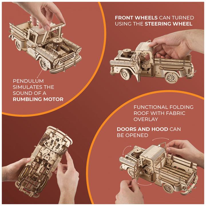 Actual product image Ugears Pick-up Lumberjack