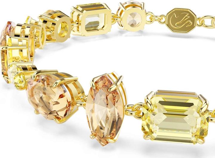 Produktbild Swarovski Gema Armband Verschiedene Schliffe Gelb Goldlegierungsschicht (19 cm, Swarovski Metall)