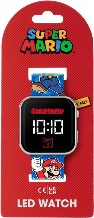 Image du produit Disney Mario Kids LED Quartz Silicone Blue Strap Watch GSM4259 (Montre numérique)