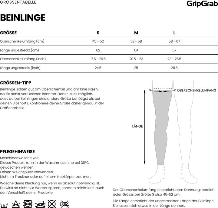 Valori nutrizionali e ingredienti GripGrab Classici scaldambe (M)