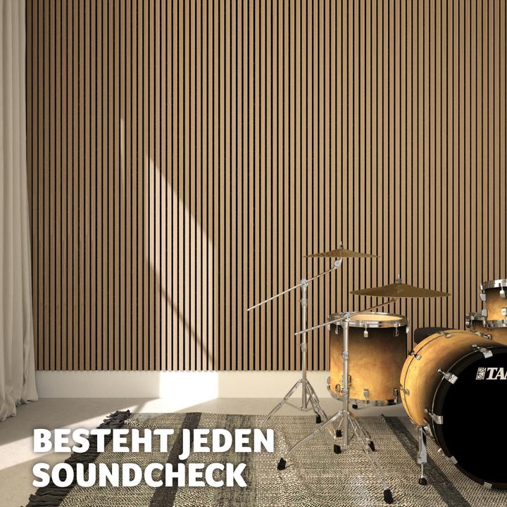Produktbild tectake 2er Set Akustikpaneele Sonic Wall Holzoptik (2 Stk.)