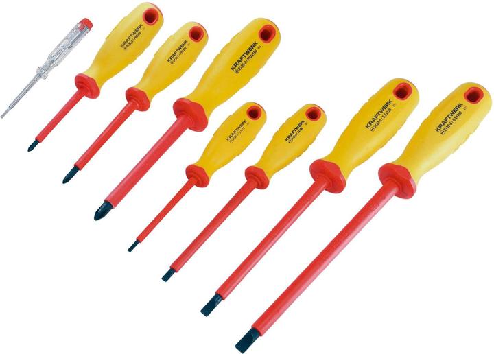 Produktbild Kraftwerk 8-tlg. Elektriker-Schraubendrehersatz (Schlitzschrauben)