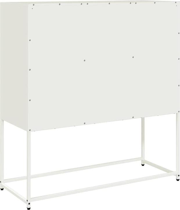Image du produit VidaXL Sideboard Blanc 100,5x39x107 cm Acier laminé à froid Commode Armoire