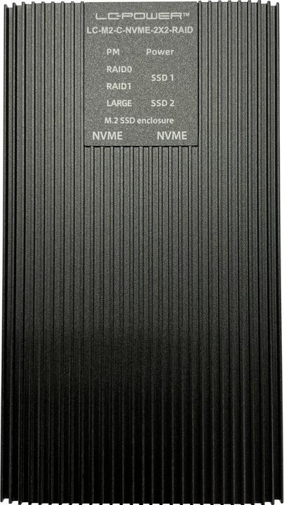 Image du produit LC-Power LC-M2-C-NVME-2X2-RAID Boîtier USB-C pour NVMe-M.2 détail (M.2 2280)