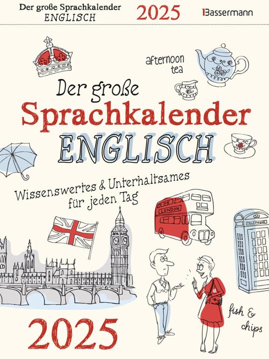 Actual product image The big English language calendar 2025 (Hardcover, German)