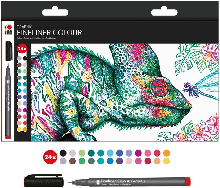 Actual product image Marabu Fineliner Graphix Hypnotize 0.5 mm, 24 pieces (Black, 24 x)