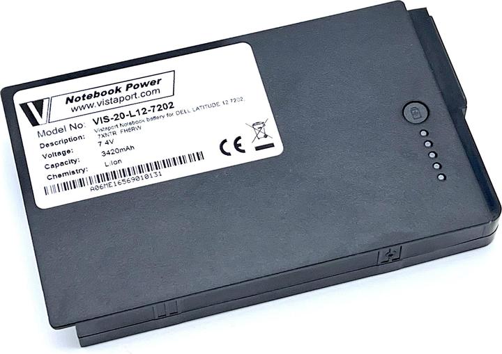 Actual product image Vistaport Battery for DELL Latitude 12 7202 (2 Cells, 3420 mAh)