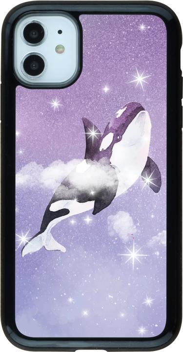 Produktbild PhoneLook Hülle Hybrid Armor schwarz Whale in sparking stars (Apple iPhone 11)